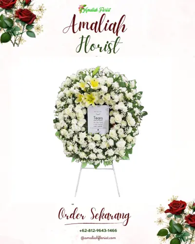 Krans Bunga Duka Cita di Rumah Duka Teo Chew Pontianak